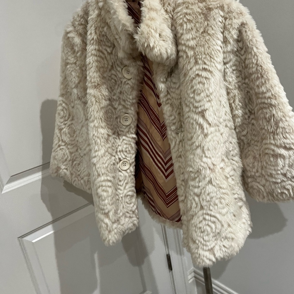 Source Unknown Cream Teddy Jacket - image 1